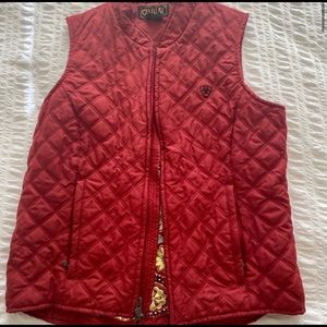 Ariat red womens’ riding vest
